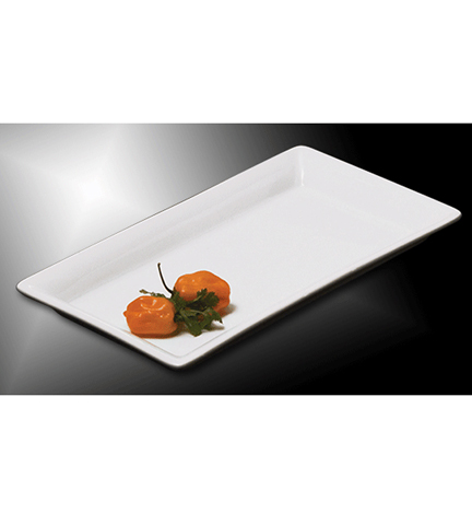Rectangular White Ceramic Platter 14.25"L x 7.5"W